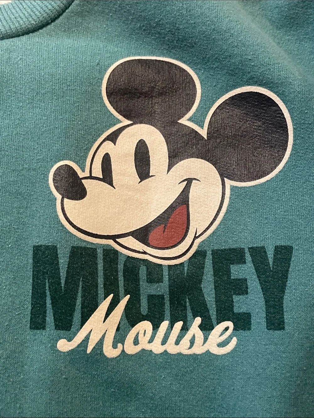 GAP Teal Mickey Mouse Sweatshirt and Gray Joggers Set